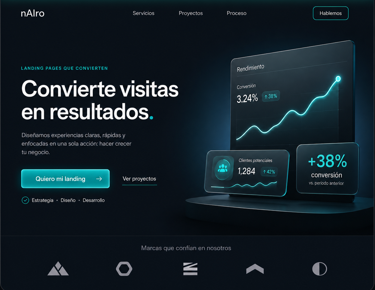 Landing page enfocada en una acción